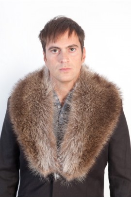 Raccoon fur collar - unisex